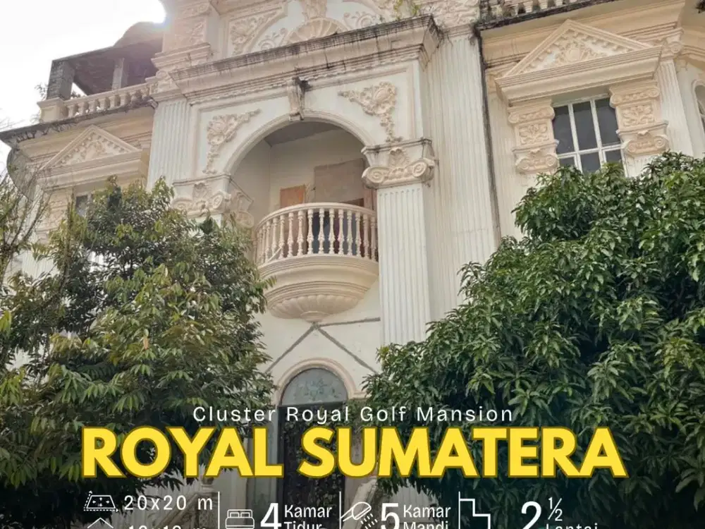 Jual Rumah 2,5 Tingkat di Komplek Royal Sumatera Cluster Royal Golf Mansion - Medan