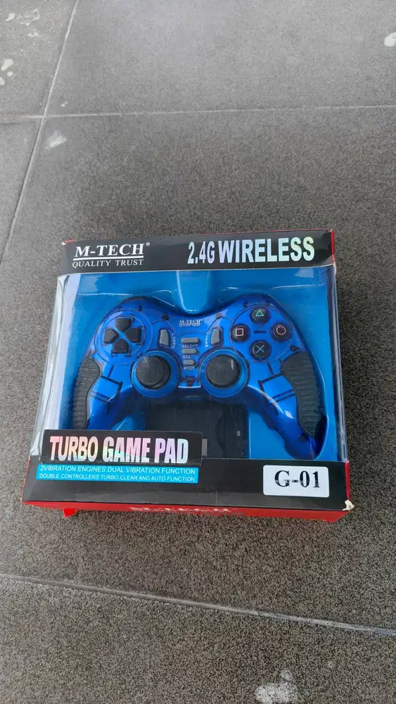 M-Tech Gamepad Combo Joystick Analog Warna Biru tuk PC Laptop PS2 PS3