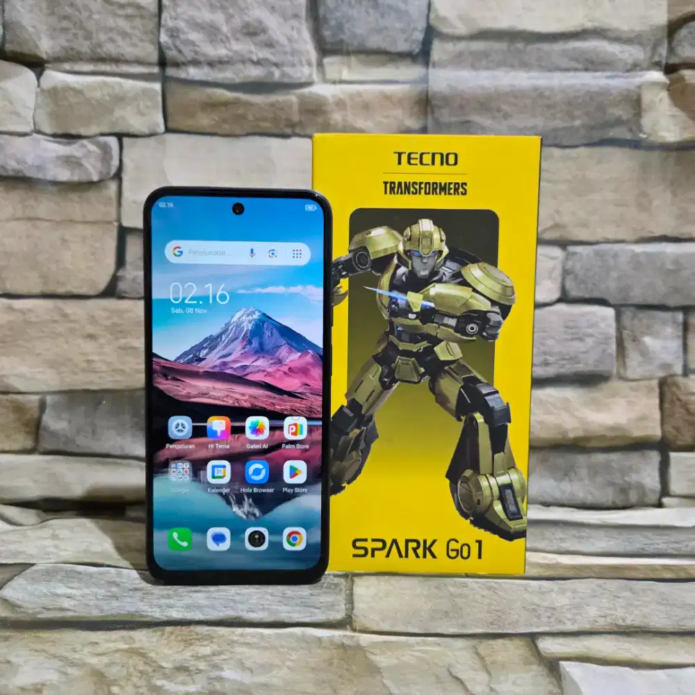 Tecno Spark Go 1 4/128 4G Fullset Segel Normal Mulus 98%,Garansi resmi