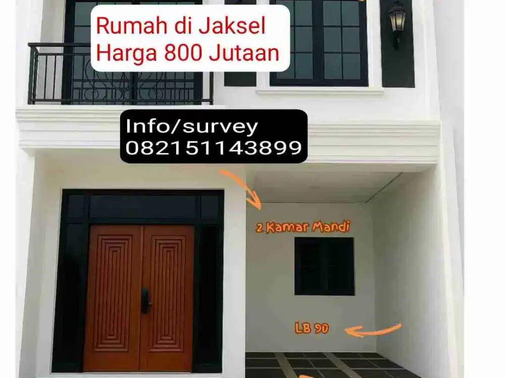 Rumah 2,5 Lantai ada rooftop di Jagakarsa Jakarta Selatan akses mobil Bebas Banjir