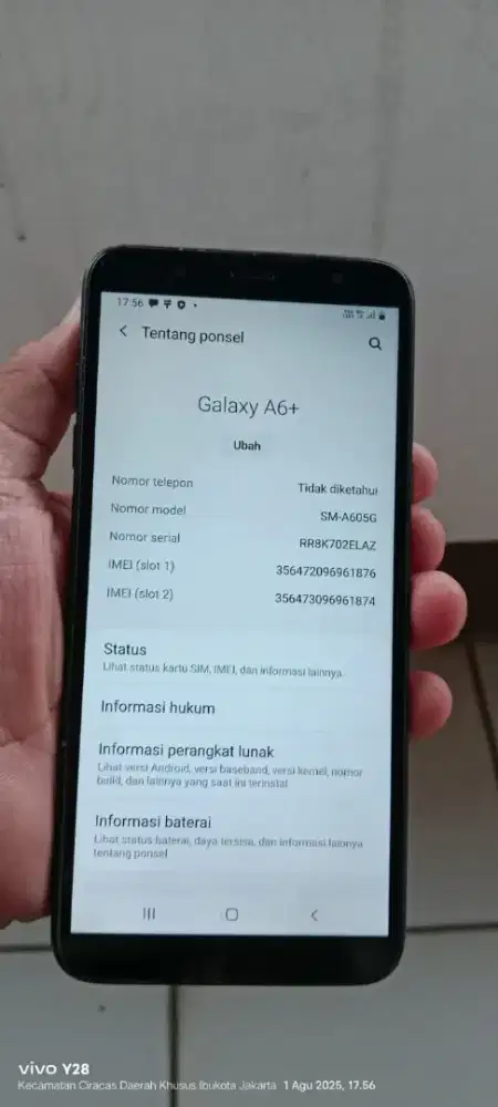 Samsung a6+plus  4/32 mnus gantian LCD normal smua NFC