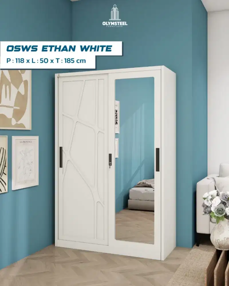 Lemari Besi Olymsteel 120 Berbagai Motif Murah Jogja (Ars)