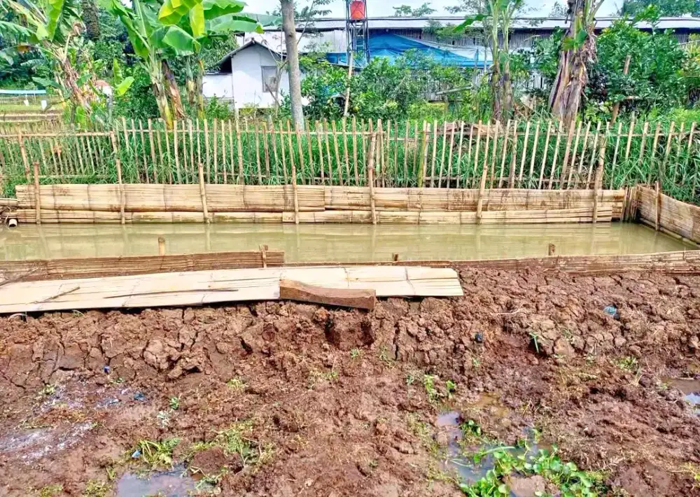 Jual Tanah kebun plus kolam ikan  Murah Akses motor area Banjaran