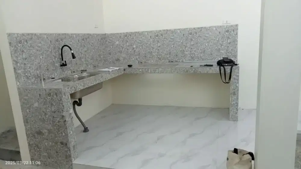 Meja dapur beton skalian buat kitchenset / jab