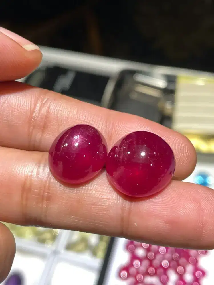 Ruby myanmar merah delima burma harga satuan ada 3 pcs