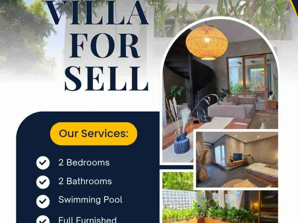 DIJUAL VILLA 2 KAMAR TIDUR LOKASI UNGASAN