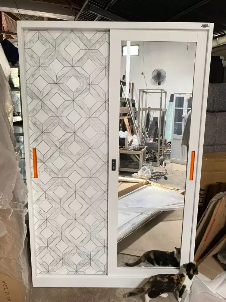 Lemari baju ,Lemari pakaian,Lemari sliding 2 pintu + FREE ONGKIR