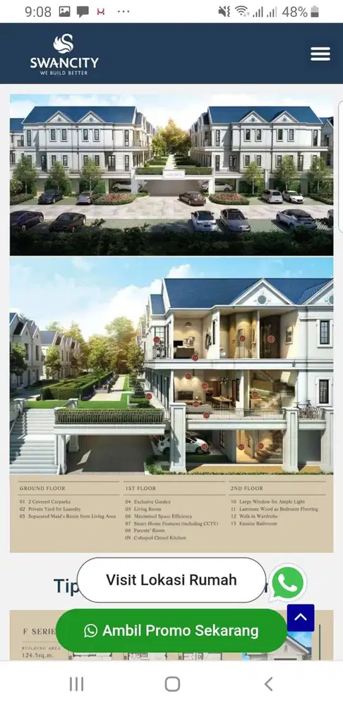 JUAL RUMAH LAVON II SWAN CITY , CLUSTER MONTANA HOOK TYPE G CORNER