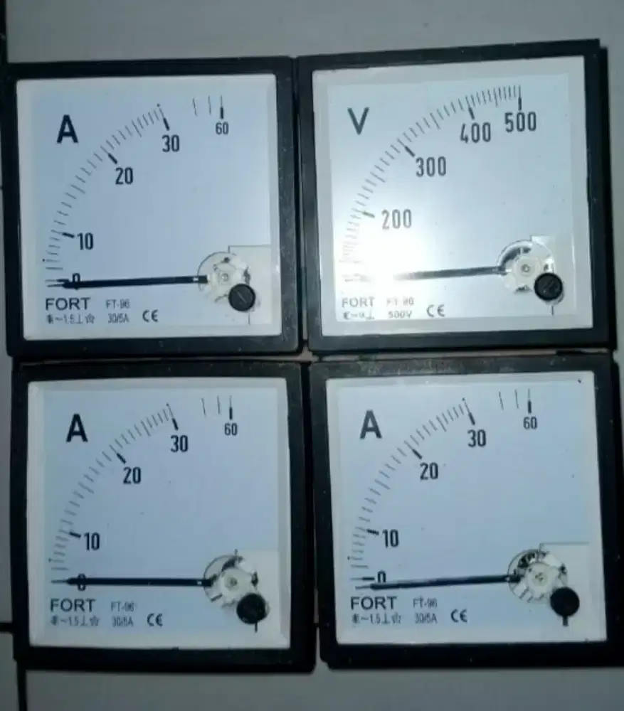 Alat listrik amper meter & volt meter merek fort 4pcs