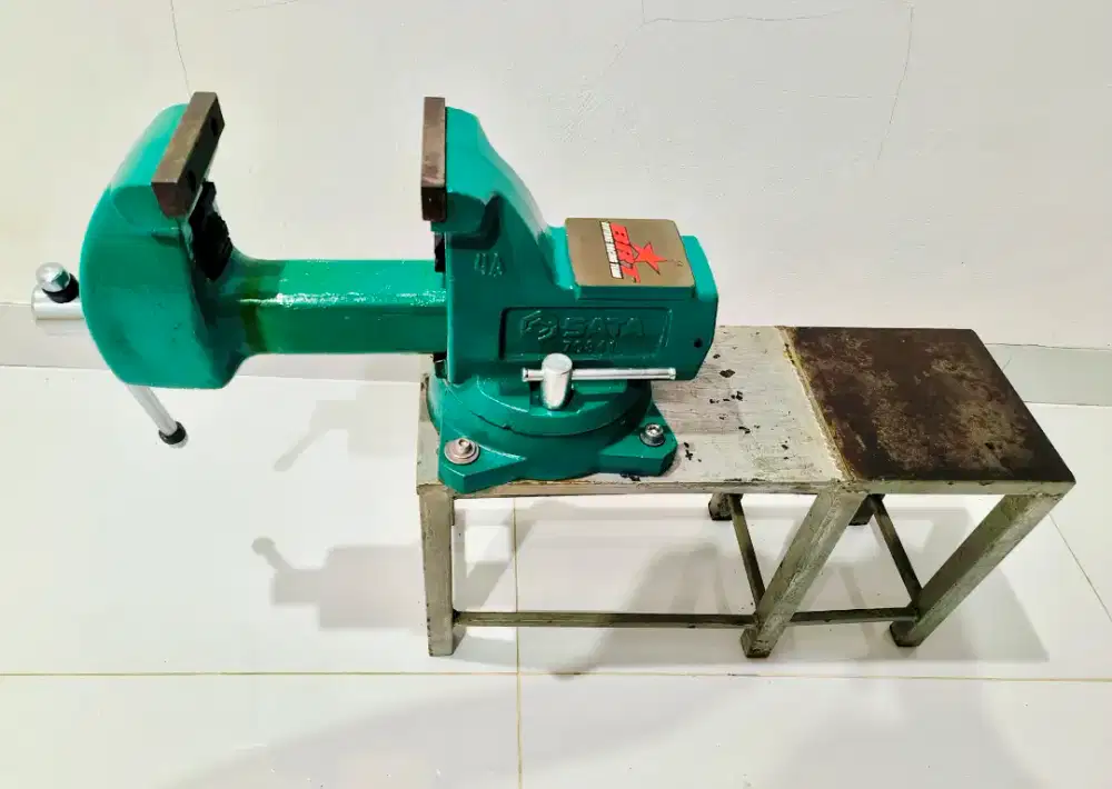 Ragum Sata 4 Inch Modifikasi Catok Kokoh Siap Pakai Bengkel & Industri