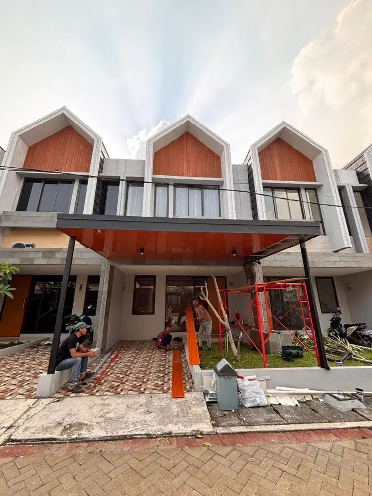 Kanopi rangka bajaringan atap alderon+plafon pvc