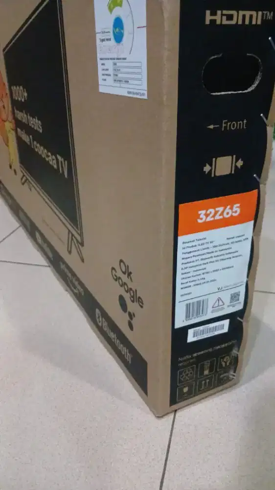 Coocaa smarttv 32inc segel grnsi+pasang bracket