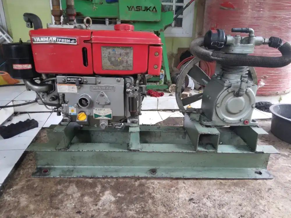 kompresor disel yanmar tf85 ac 5pk tabung 500 liter