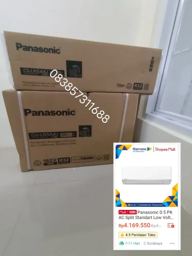 AC Panasonic 1/2PK type CSLN5AKJ Unit Only Tanpa Pasang Baru New