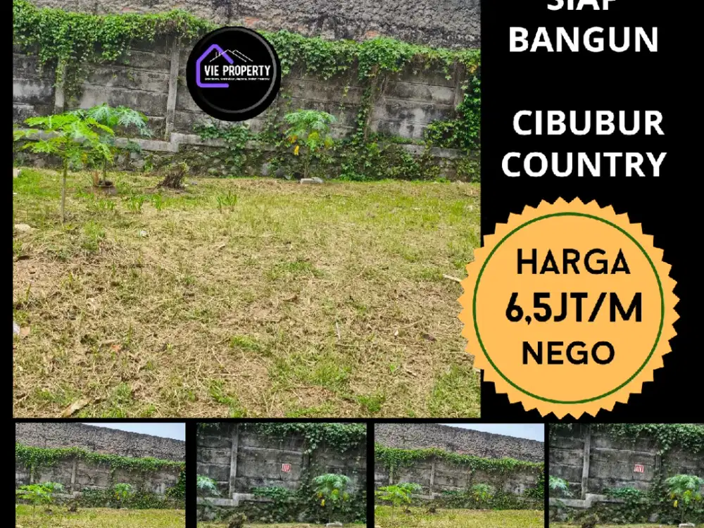 Dijual cepat kavling dalam perumahan strategis di cluster depan Cibubur country