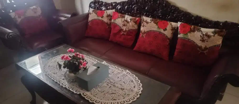 Kursi Antik Siap Pakai  Ukiran Kayu Jati Asli