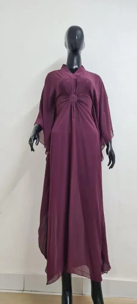 Kaftan sifon premium, gamis melayu, dress premium drappery