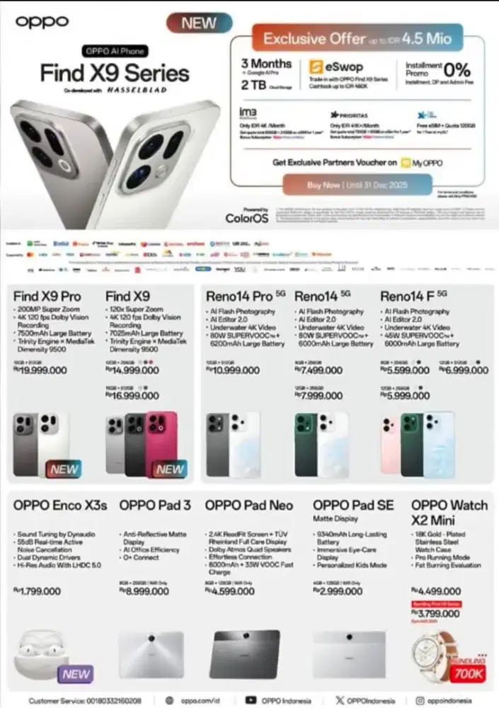 Find X9 Ready di erablue condet