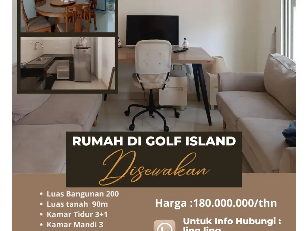 Disewakan Rumah di Golf Island
