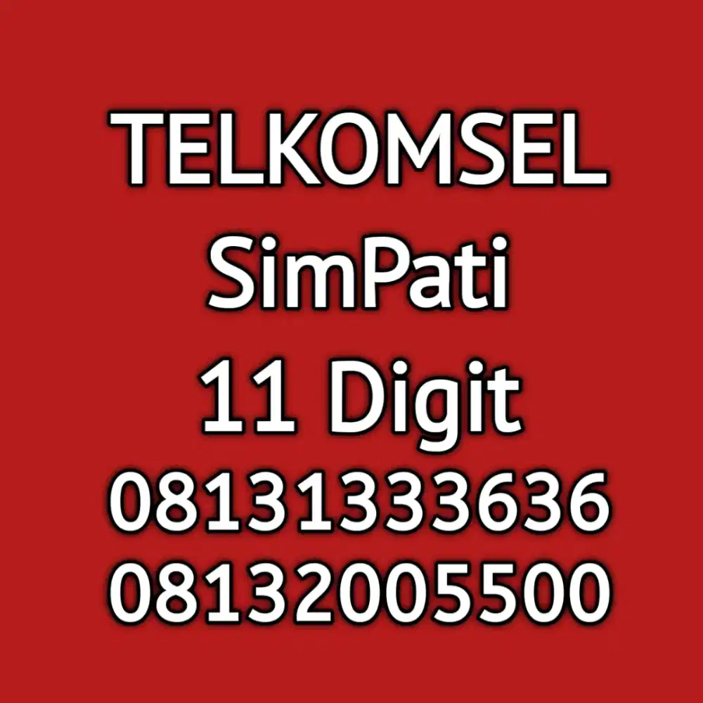 nomor cantik telkomsel simpati 11 digit angka cantik