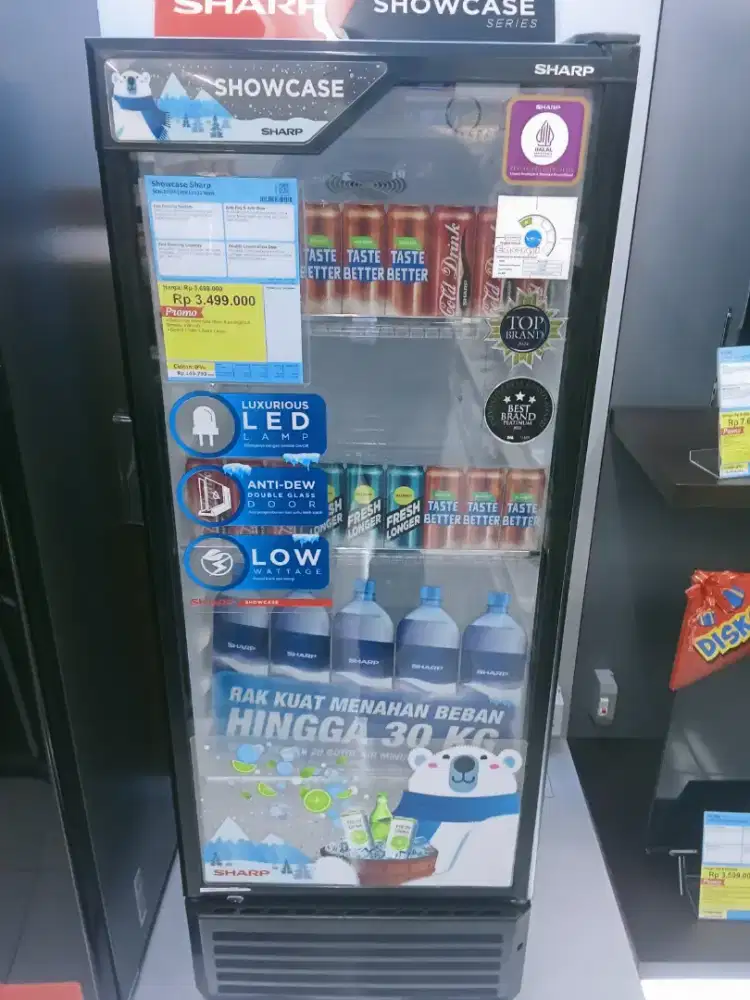 Promo Cicilan 0% Showcase Sharp 200L