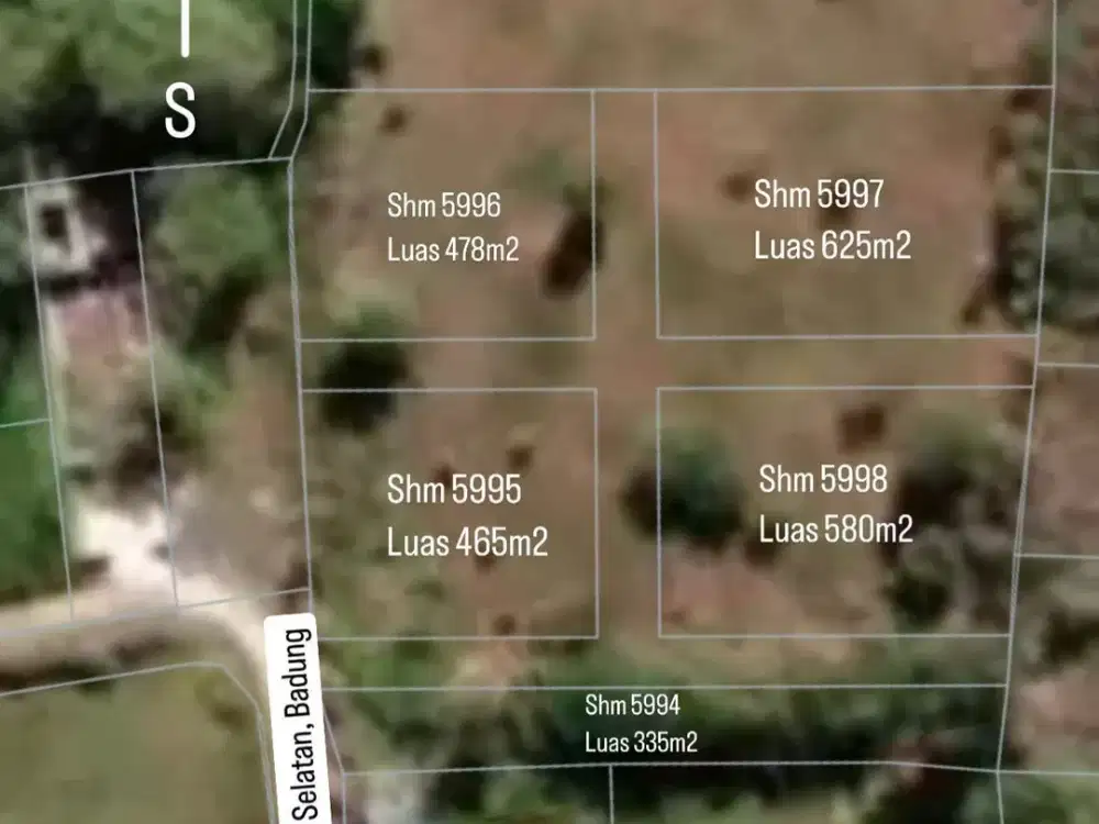 Dijual 5 Unit Tanah Kavling cocok untuk villa atau investasi DI Kutuh, Nusa Dua