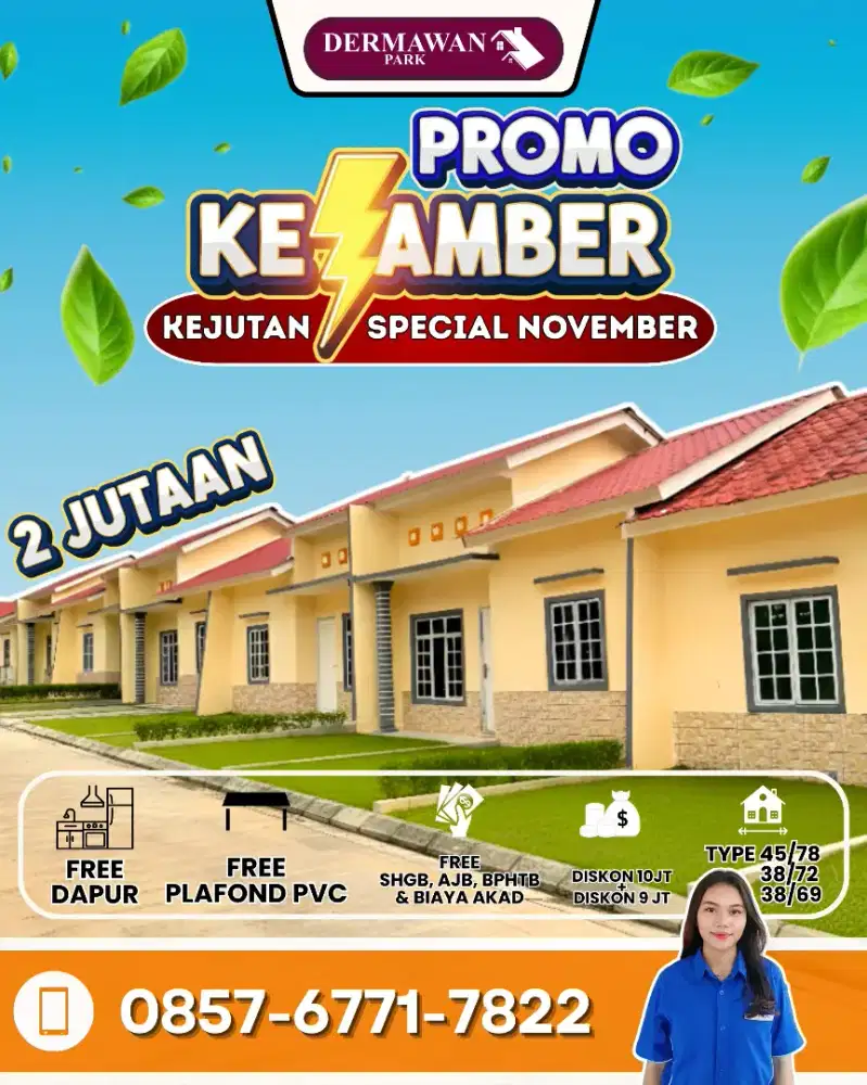 DIJUAL RUMAH MURAH TIBAN DERMAWAN PARK