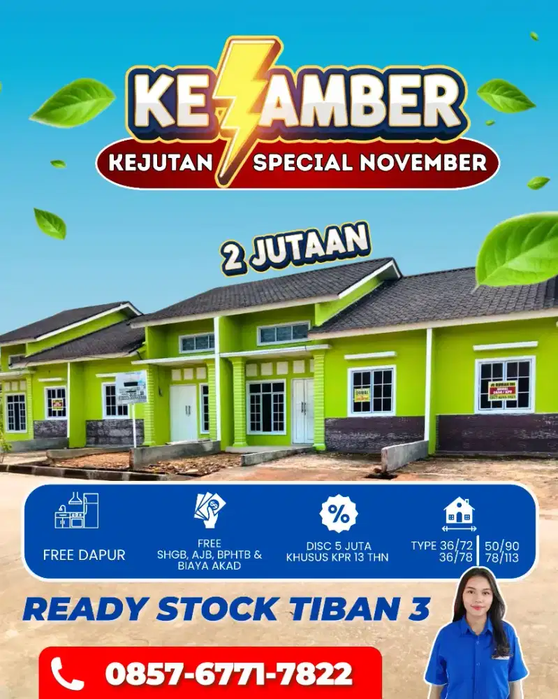 DIJUAL RUMAH CANTIK TIBAN RIAU BERTUAH 2,TIBAN BATAM