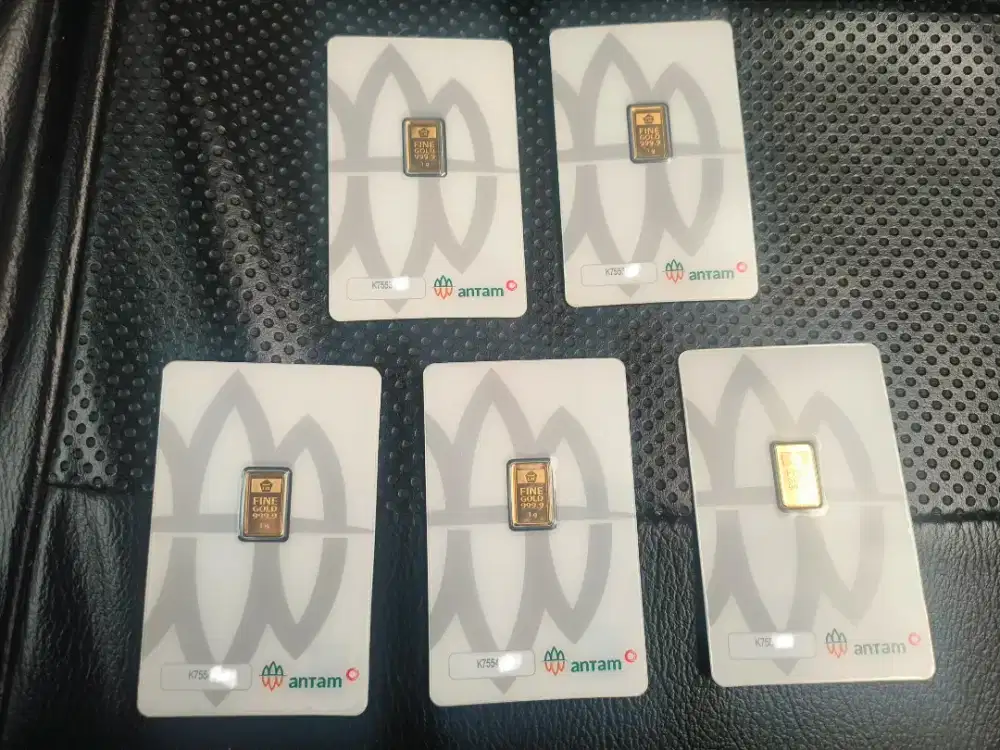 Logam Mulia Antam 1 gram 5 keping