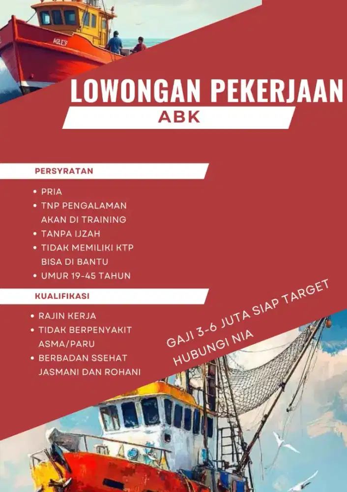 Loker ABK kapal (Ngamprah)