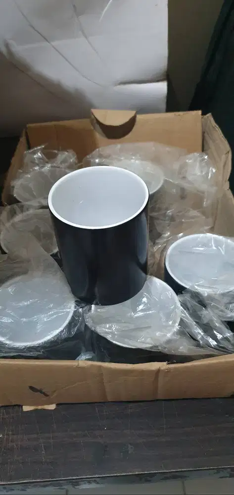 Gelas Mug Bunglon / Magic Polos dan Mug Polos Putih