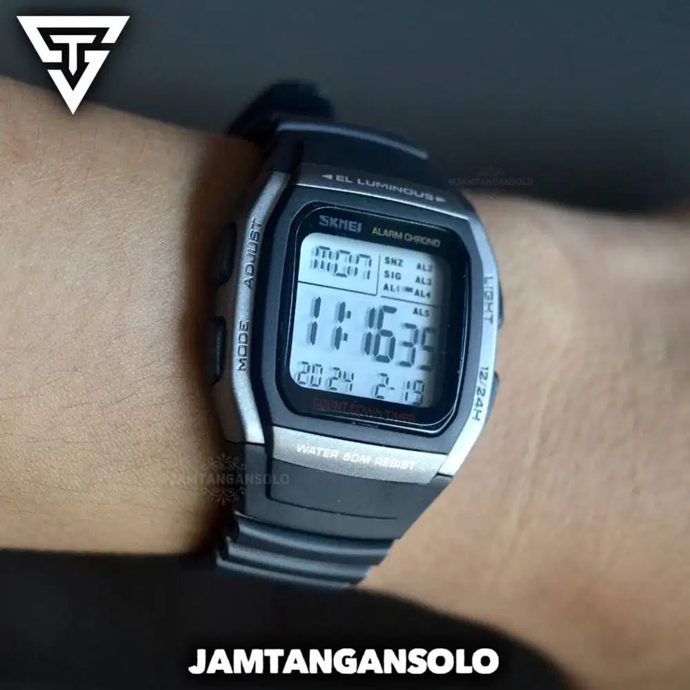 SKMEI LUMINOUS ORIGINAL SPORT RUBBER JAM TANGAN PRIA BARU GARANSI BOX