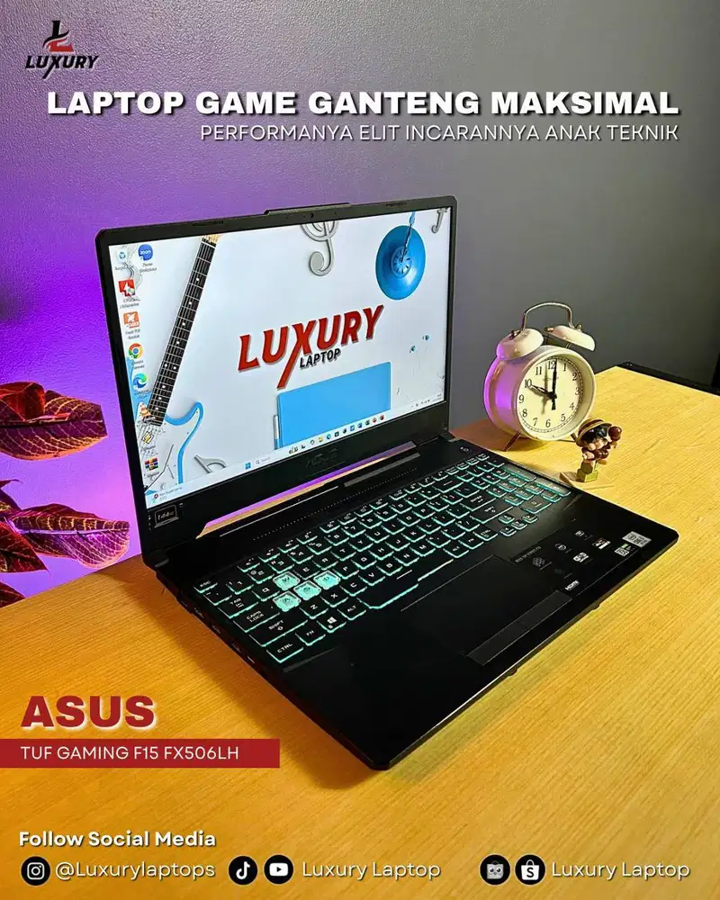 LAPTOP ASUS TUF GAMING F15 FX506LH CORE I7 NVIDIA GTX 1650 SSD RAM BU