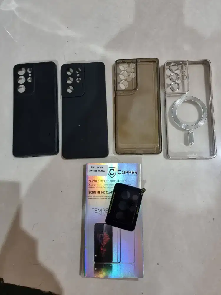 4 casing Samsung S 21 ultra dan 1 tempered glass camera s21 ultra