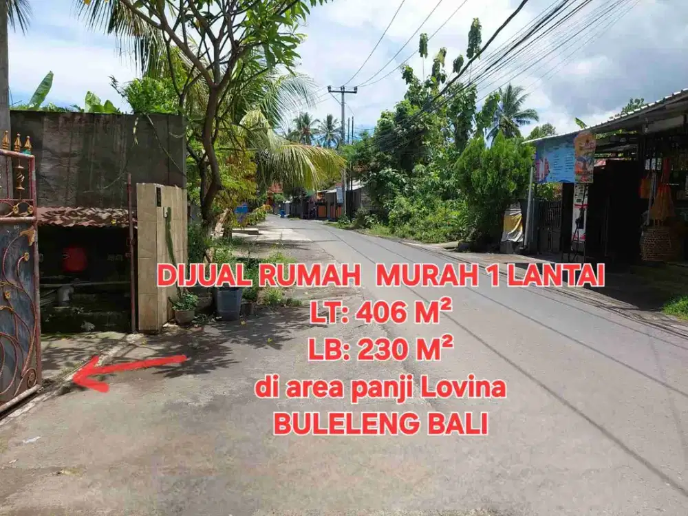 Jual rumah MURAH 4,06 are area Lovina Dolphin Buleleng Bali