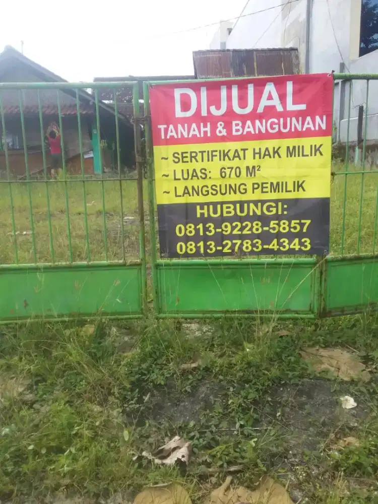 Dijual tanah sertifikat hak milik