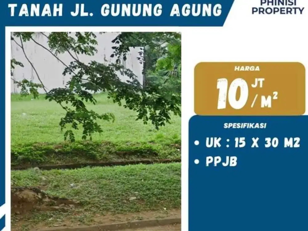 DIJUAL Tanah Kavling Jalan Gunung Agung Tanjung Bunga