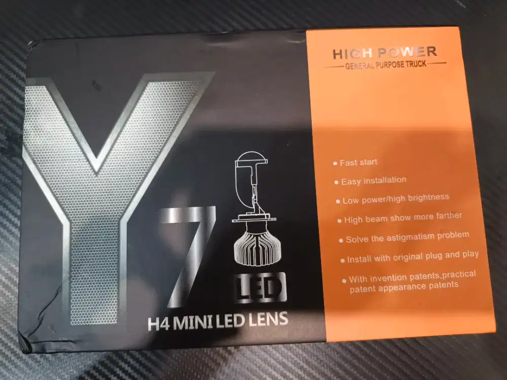 Lampu LED mobil h4 mini projector IDM 50 waat dengan kipas angin