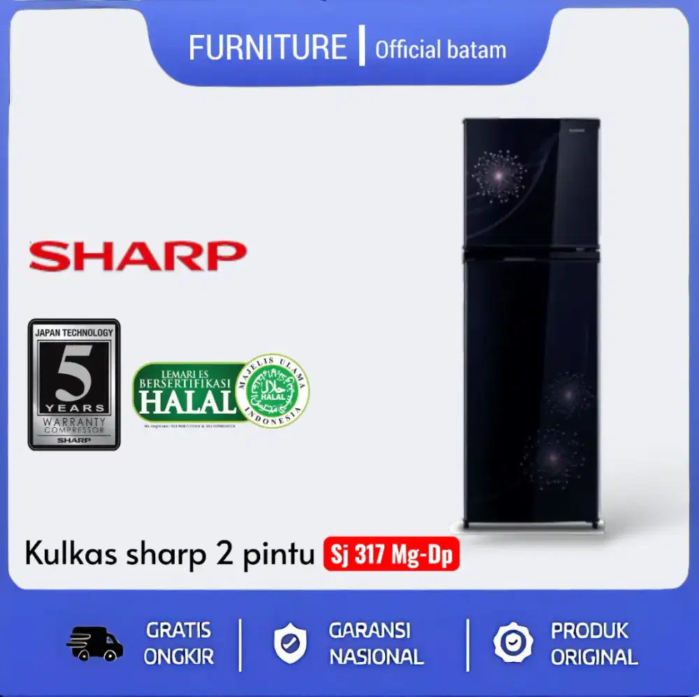 KULKAS SHARP 2 PINTU SJ317MG-DP