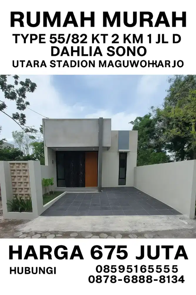 Dijual rumah baru milik sendiri Utara Jogja bay Maguwoharjo