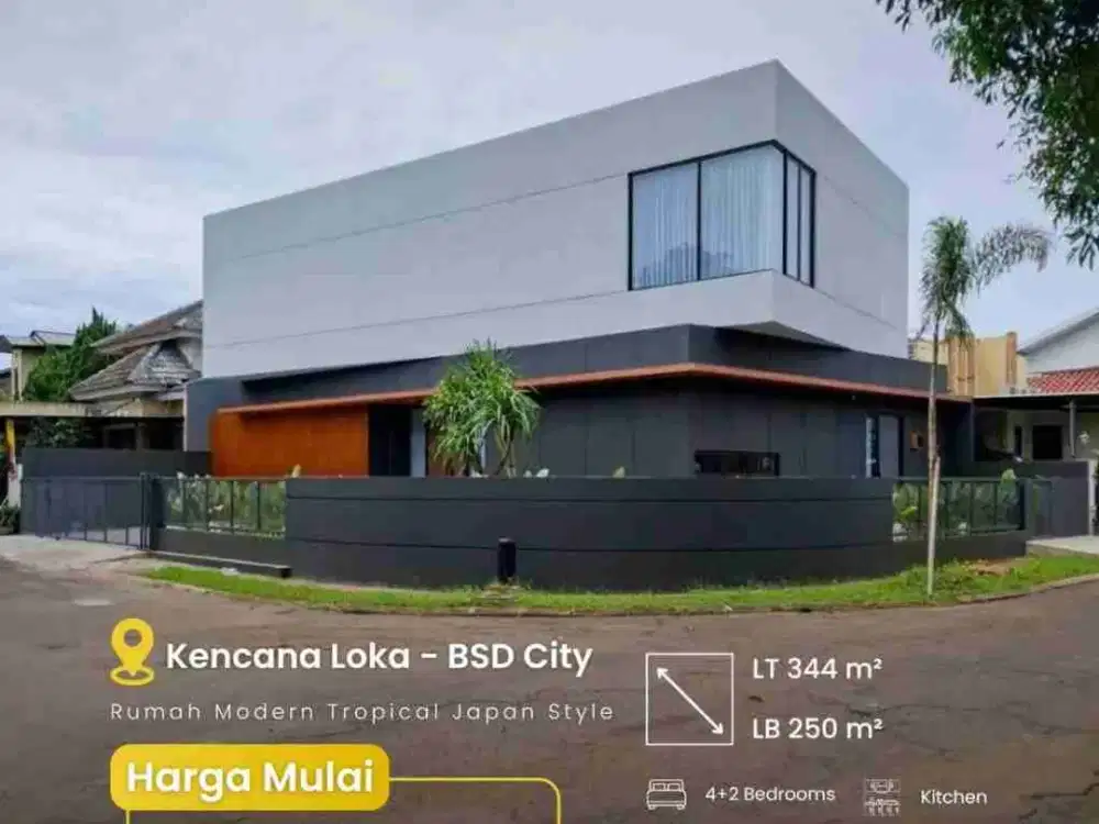 Rumah Mewah Modern Japan Style di BSD City Full Furnished & Siap Huni