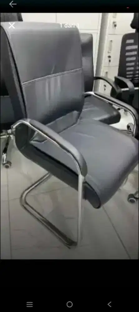 Kursi kantor manager kaki besi kuat kokoh