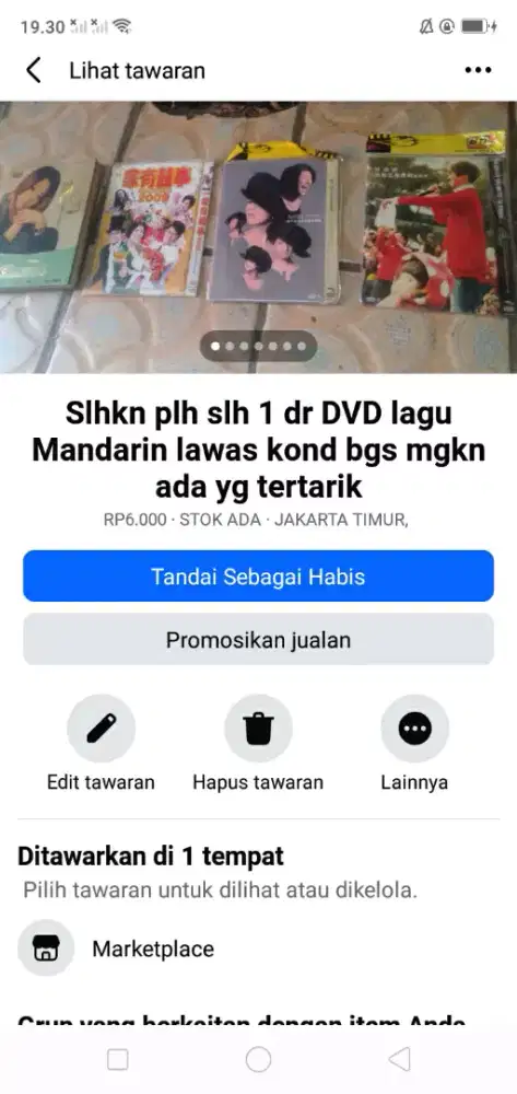 Slhkn plh slh 1 dr kaset DVD lagu2 lawas Mandarin kond bgs SE lg ada