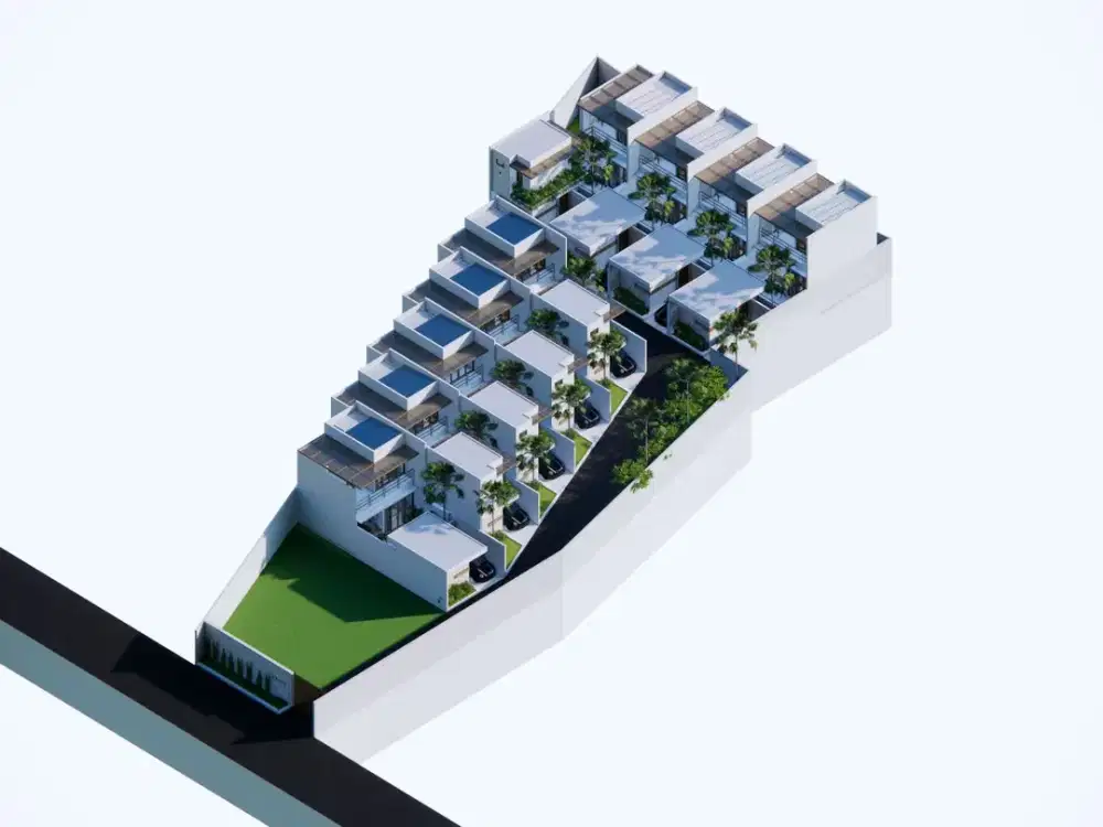 Nuansa resort tropis yang hangat serta dipadukan dengan nuansa pedesaan yang tenang sejuk