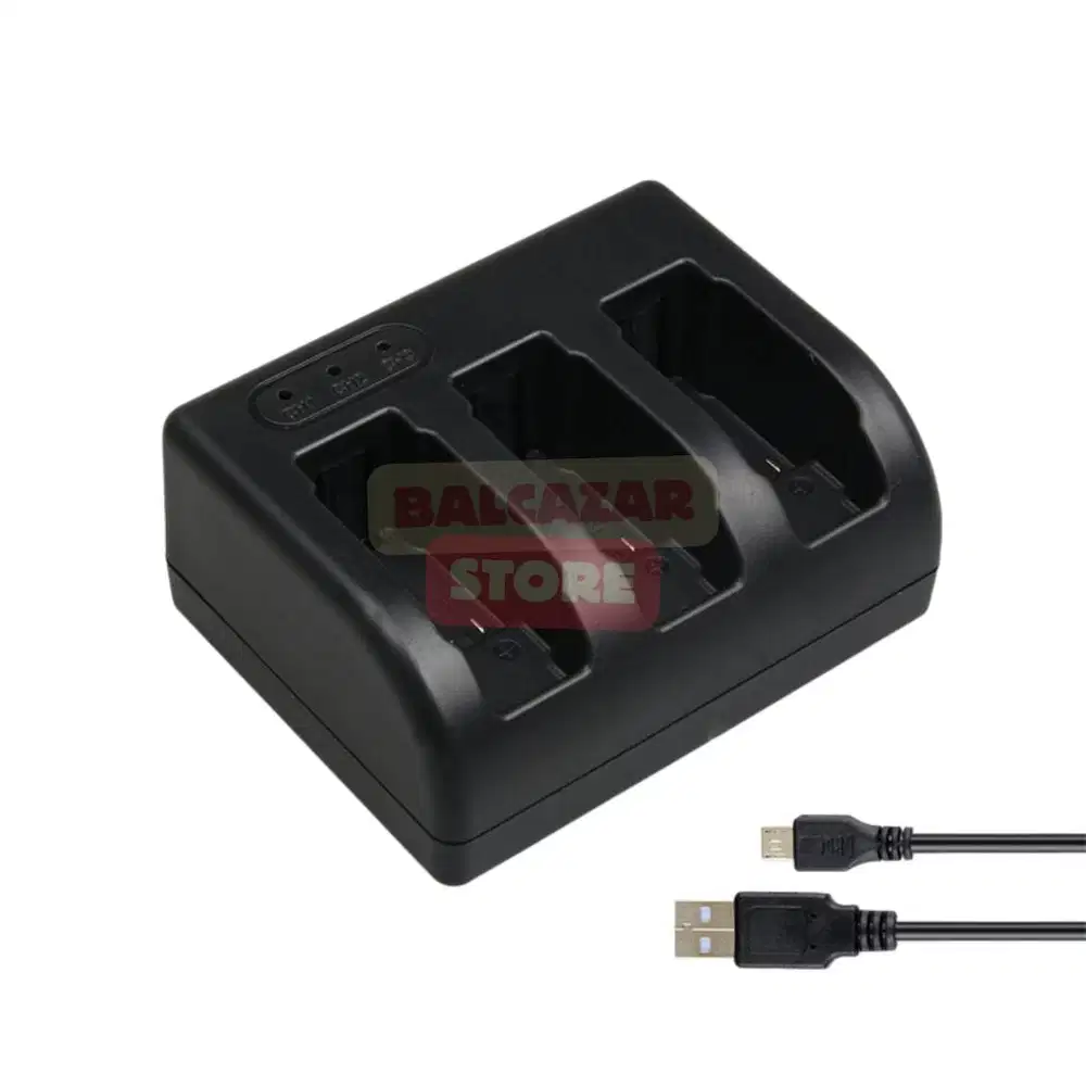 Charger Gopro Hero 5 6 7 8 Triple Dual 2 / 3 Slot Double Baterai