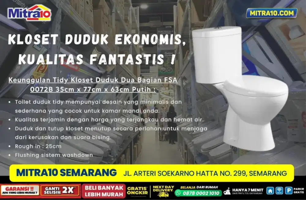 Kloset duduk Tidy 2 bagian FSA 0072B