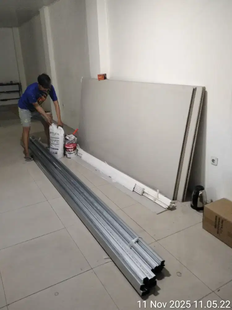 Matrial bangunan gypsumn untuk dekorasi rumah pvc partisi jasa service