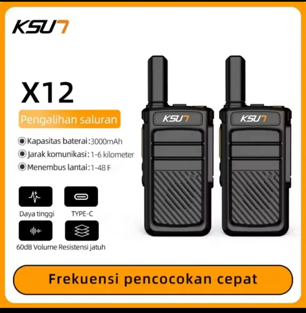 walkie talkie KSUN X12