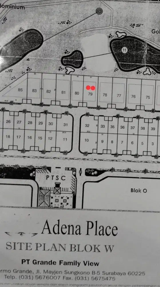 45JT/M2! DIJUAL KAVLING GRAHA FAMILI / FAMILY GOLF VIEW BLOK W PREMIUM