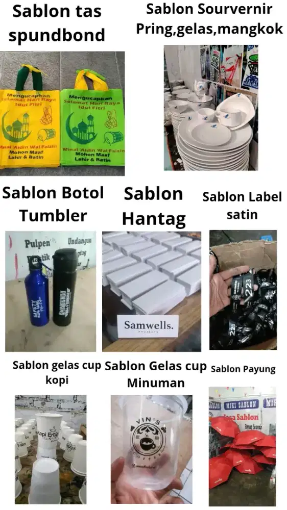 jasa sablon sourvernir atau yang lainnya